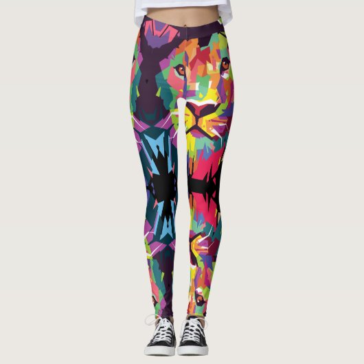 Lion of Judah - Rasta Poly - Power Yoga Leggings レギンス (正面)