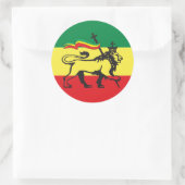 Lion of Judah - Rastafara - Jah Rastafari Sticker ラウンドシール (バッグ)