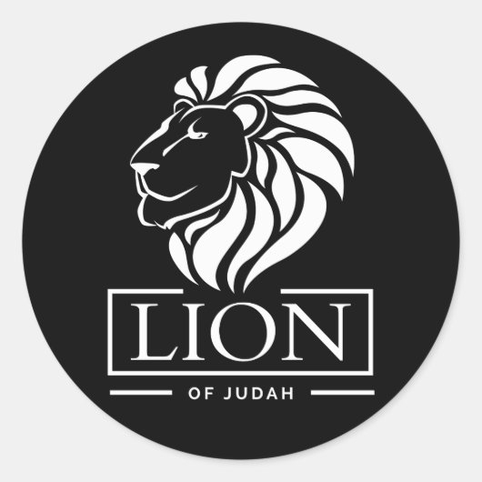 Lion of Judah - Rastafara - Jah Rastafari Sticker ラウンドシール (正面)