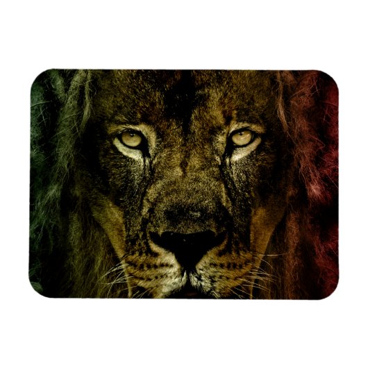 Lion of Judah - Rastafara - Reggae Rasta Magnet マグネット (横)