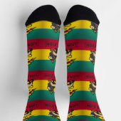 Lion of Judah Rastafari Zion I Roots Socks ソックス (上部)