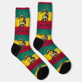 Lion of Judah Rastafari Zion I Roots Socks ソックス (右)