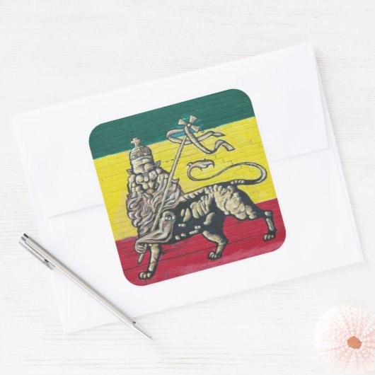 Lion of Judah sticker スクエアシール (封筒)