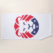 Lion of Patriots ビーチタオル (正面)