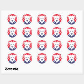 Lion of Patriots Sticker ラウンドシール (シート)