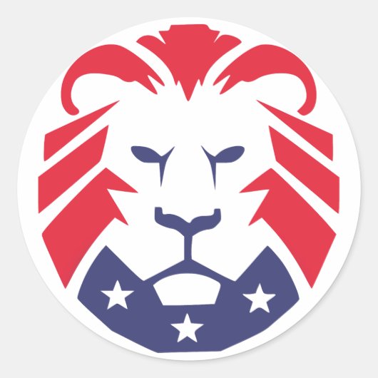 Lion of Patriots Sticker ラウンドシール (正面)