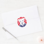 Lion of Patriots Sticker ラウンドシール (封筒)