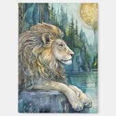 Lion of the Enchanted Realm Fantasy Art マグネット (正面)