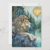 Lion of the Enchanted Realm Fantasy Art Flat Card (正面)