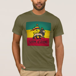Lion of Zion - Jah Army - Haile Selassie - Shirt Tシャツ