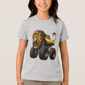 Lion Off Road Monster Truck トライブレンドTシャツ (正面)