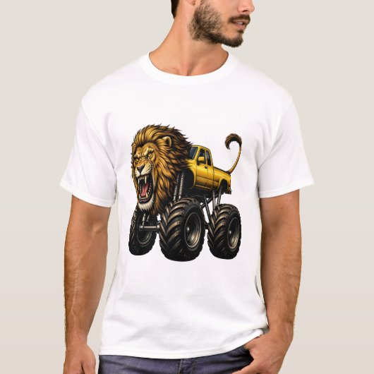 Lion Off Road Monster Truck Tシャツ (正面)