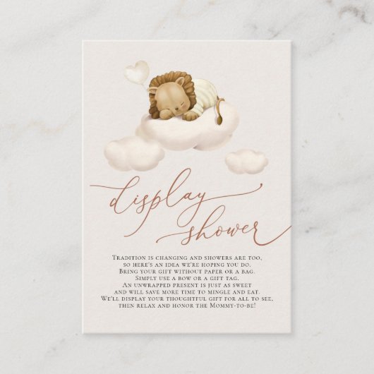 Lion on Cloud Displayシャワー エンクロージャーカード (正面)