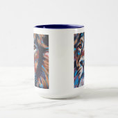 Lion Painting - Gift for Animal Lovers マグカップ (中央)