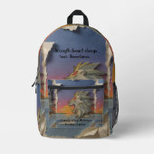 Lion Papercut Backpack プリントバックパック (正面)