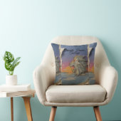 Lion Papercut Decorative Throw Pillow クッション (椅子)