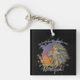 Lion Papercut Double-Sided Keychain キーホルダー
