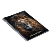 Lion Photo Notebook Your Text & Image パーソナライズされた ノートブック (右側)
