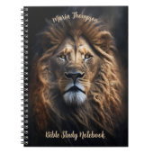 Lion Photo Notebook Your Text & Image パーソナライズされた ノートブック (正面)