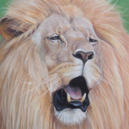 Lion picture big cat wildlife realist art ジグソーパズル