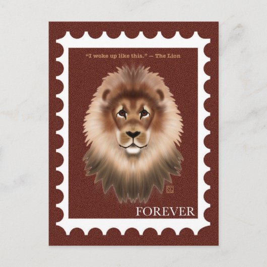 Lion Postage Stamp Postcards シーズンポストカード (正面)