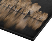 Lion Pride Drinks at the Water Hole at Night カッティングボード (角)