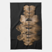 Lion Pride Drinks at the Water Hole at Night キッチンタオル (縦)