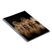 Lion Pride Drinks at the Water Hole at Night ノートブック (右側)