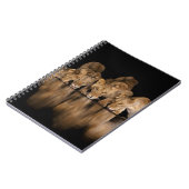 Lion Pride Drinks at the Water Hole at Night ノートブック (左側)