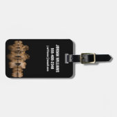 Lion Pride Drinks at the Water Hole at Night ラゲッジタグ (正面横)