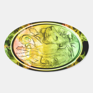 lion pride stickers 楕円形シール