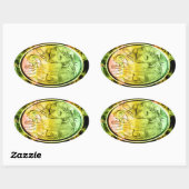 lion pride stickers 楕円形シール (シート)