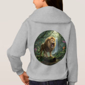 Lion Print Girls pullover hoodie  (裏面)