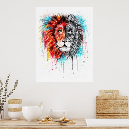 Lion Print Poster! ポスター (キッチン)