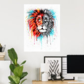 Lion Print Poster! ポスター (ホームオフィス)