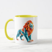 Lion puissant roi des animaux. マグカップ (左)