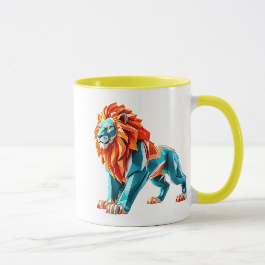 Lion puissant roi des animaux. マグカップ (右)