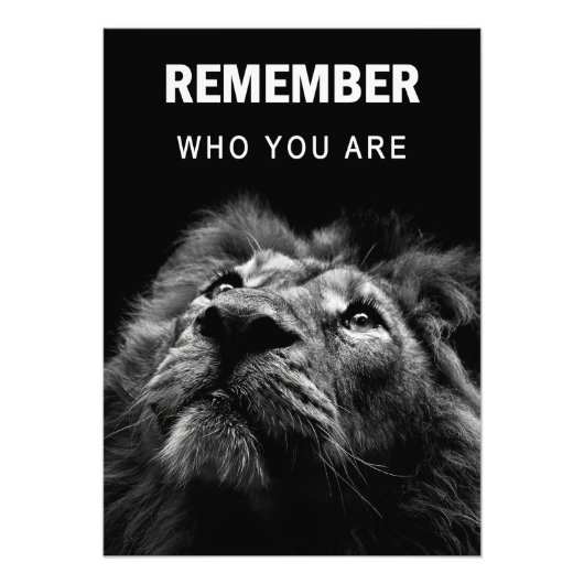 Lion Remember Who You Are フォトプリント (正面)