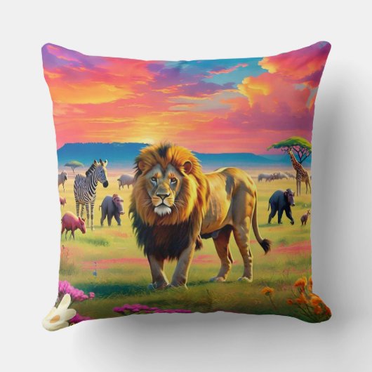 "Lion’s Kingdom" クッション (裏面)