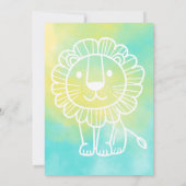 Lion Safari 1st Birthday Invitation 招待状 (裏面)