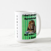 Lion Spreadsheet Mug コーヒーマグカップ (正面右)