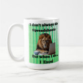 Lion Spreadsheet Mug コーヒーマグカップ (左)