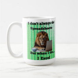Lion Spreadsheet Mug コーヒーマグカップ