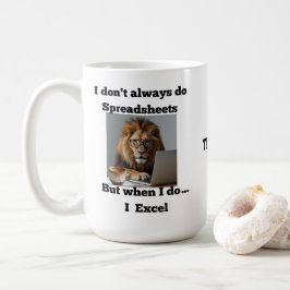 lion spreadsheet office Mug コーヒーマグカップ