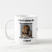 lion spreadsheet office Mug コーヒーマグカップ (左)