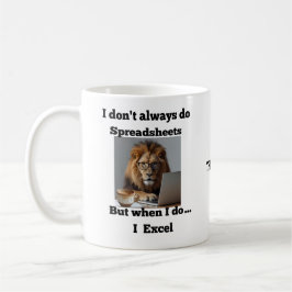 lion spreadsheet office Mug コーヒーマグカップ