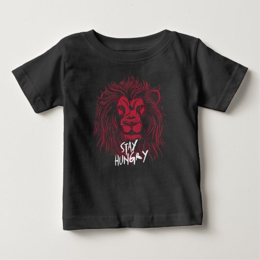 Lion Stay Hungry ベビーTシャツ (正面)