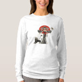 Lion & Sun Empress – Ancient Persian Mythology Art Tシャツ (正面)