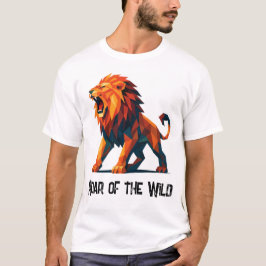 Lion T-Shirt with title : Roar of the Wild Tシャツ