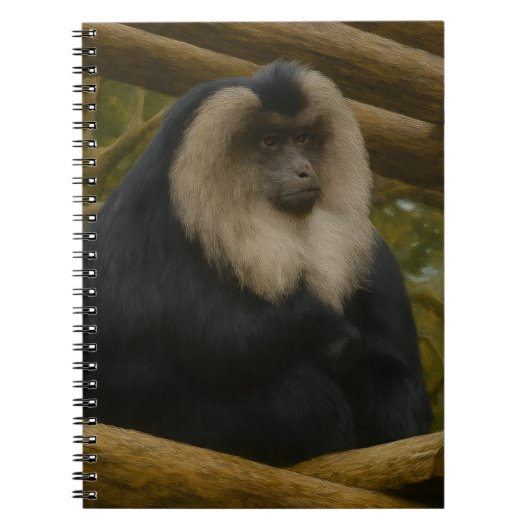 Lion-Tailed Macaque in Forest Sanctuary ノートブック (正面)